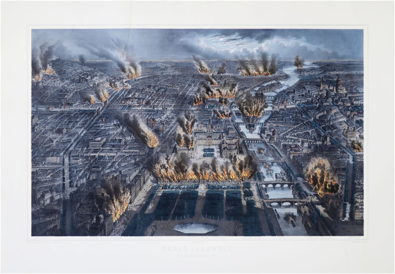  Paris incendié. Nuit du 24 au 25 mai 1871.. FICHOT (Charles).
