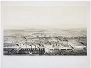  [LE CREUSOT] Le Creusot. (1847). Saône et Loire. Vue  prise du nord au sud. par TRÉMAUX (Pierre).