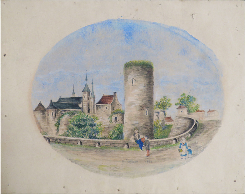  [DOURDAN] Citadelle et église de Dourdan.. RAFFRON (G.).