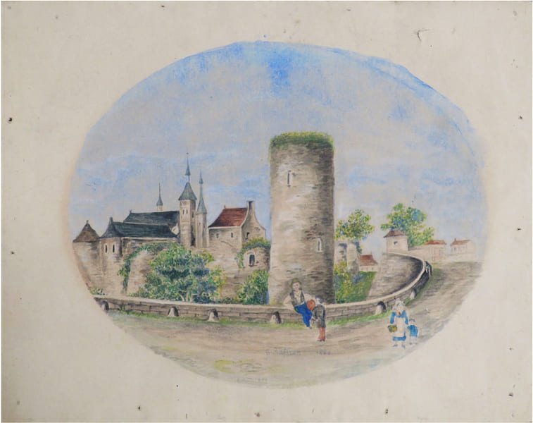  [DOURDAN] Citadelle et &eacute;glise de Dourdan.. RAFFRON (G.).