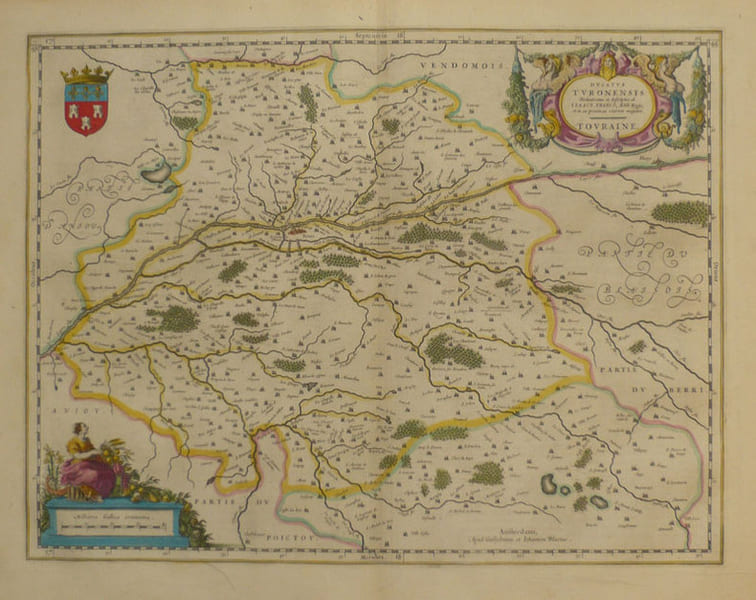  Ducatus Turonensis - Touraine.. BLAEU (Willem & Johannes);