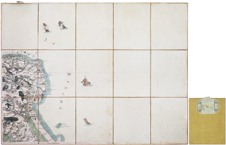  [SAINT-VAAST-la-HOUGUE] Carte de Cassini. Feuille n&deg;93/21. La Hougue.. CASSINI de THURY (C&eacute;sar-Fran&ccedil;ois).