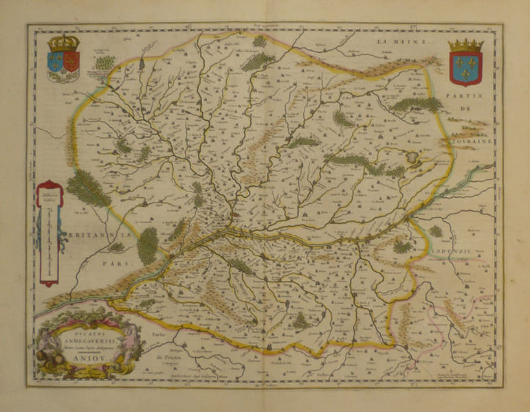  Ducatus Andegavensis - Anjou.. BLAEU (Willem);