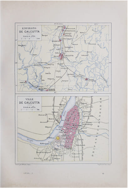  [CALCUTTA] Environs de Calcutta - Ville de Calcutta.. PERRIN (Maurice).
