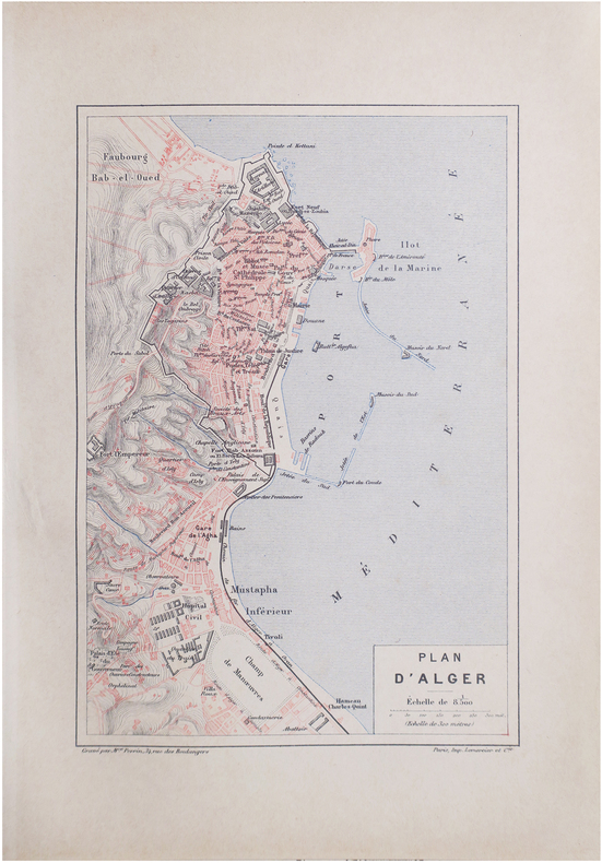  [ALGER] Plan d'Alger.. PERRIN (Maurice).
