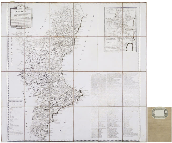  [VALENCE] Mapa geogr&aacute;fico del Reyno de Valencia, dividido en sus trece gobernaciones &ograve; partidos.. L&Oacute;PEZ y VARGAZ MACHUCA (Tom&aacute;s).