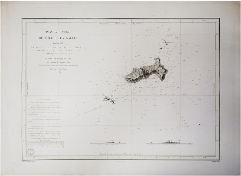  [TUNISIE] Plan particulier de l'île de La Galite.. BÉRARD (Auguste).