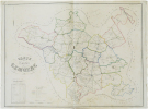  [CHARENTE-MARITIME] France communale & cantonale. Dép.t de la Charente-Inférieure. Arrondissement de Saintes. Atlas du canton de Gémozac.. LACROIX ...
