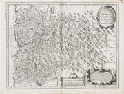  [DAUPHINÉ] Carte et description générale de Dauphiné avec les confins des pais et provinces voisines. par BEINS (Jean de) & HONDIUS (Henricus).