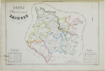  [CHARENTE-MARITIME] France communale & cantonale. Dép.t de la Charente-Inférieure. Arrondissement de Saintes. Atlas du canton de Pons.. LACROIX (E.).
