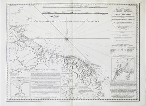  [GUYANE] The Coast of Guyana from the Oroonoko to the River of Amazons and the inland parts as far as they have been explored by the French and Dutch ...