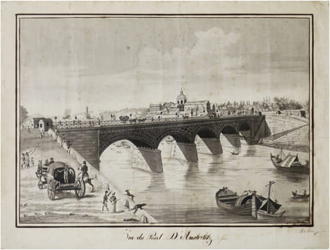  [PONT d'AUSTERLITZ] Le pont d'Austerlitz à Paris.. ADAM (Adèle).