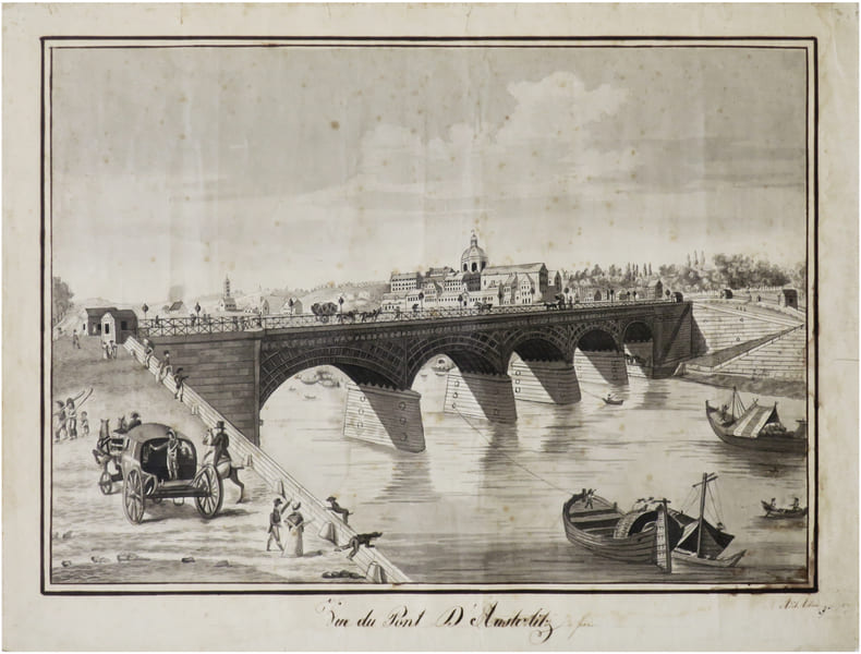  [PONT d'AUSTERLITZ] Le pont d'Austerlitz &agrave; Paris.. ADAM (Ad&egrave;le).