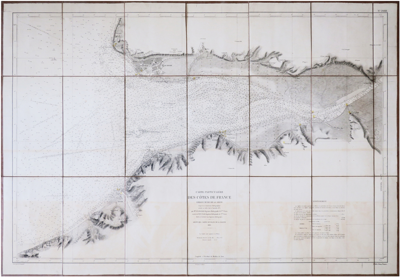  [LE HAVRE] Carte particulière des côtes de France. Embouchure de la Seine. . DÉPÔT des CARTES et PLANS de la MARINE.