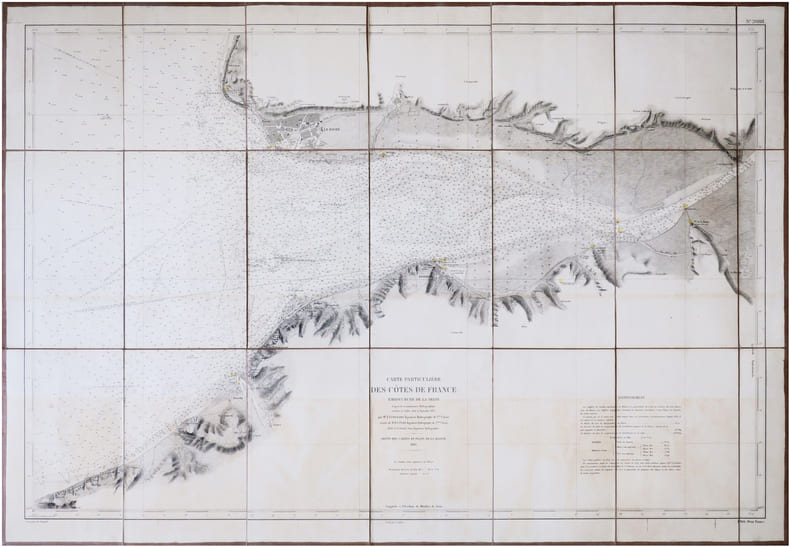  [LE HAVRE] Carte particuli&egrave;re des c&ocirc;tes de France. Embouchure de la Seine. . D&Eacute;P&Ocirc;T des CARTES et PLANS de la MARINE.
