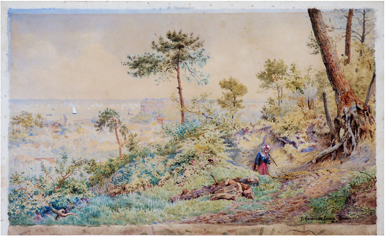 Vue d'Arcachon. Prise de "Belle Vue".. LEWIS (John Hardwicke).