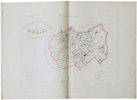  [CHARENTE-MARITIME] France communale & cantonale. Dép.t de la Charente-Inférieure. Arrondissement de Saintes. Atlas du canton de Burie.. LACROIX ...