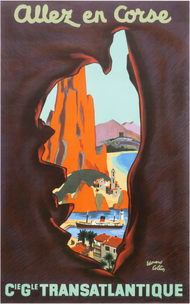  [CORSE] Allez en Corse. Cie Gle Transatlantique.. COLLIN (&Eacute;douard).