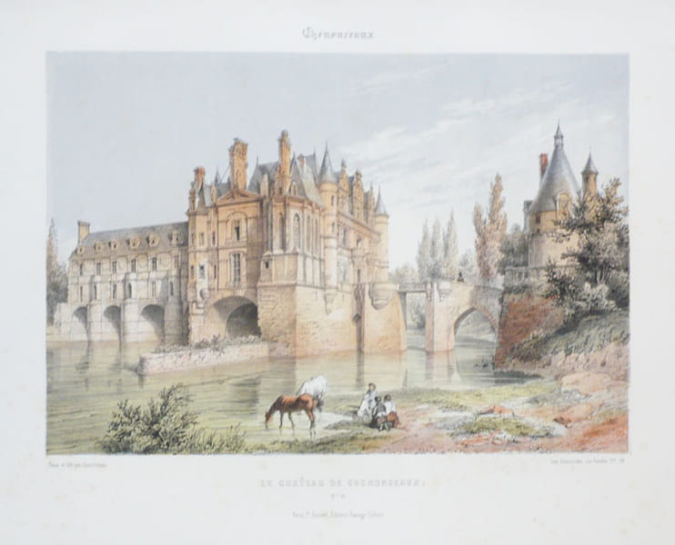  Chenonceaux. Le ch&acirc;teau de Chenonceaux.. ASSELINEAU (L&eacute;on-Auguste);