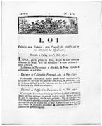 Loi relative aux colonies, avec l'exposé des motifs qui en ont déterminé les dispositions. par [ANTILLES].