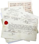 Ensemble de 9 documents, la plupart manuscrits.  par [GUYANE].