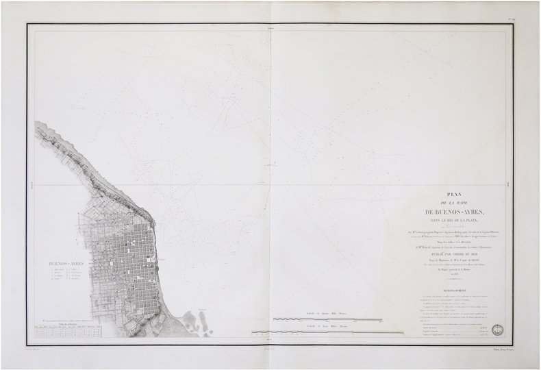  [ARGENTINE/BUENOS-AIRES] Plan de la rade de Buenos-Ayres, dans le Río de la Plata.. LE BOURGUIGNON-DUPERRÉ (Cyprien-Gabriel).