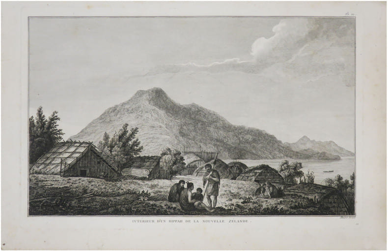  [NOUVELLE-Z&Eacute;LANDE] Int&eacute;rieur d'un hippah de la Nouvelle Z&eacute;lande.. COOK (James).