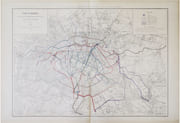  [EAUX et ÉGOUTS de PARIS] Atlas administratif des Eaux de la Ville de Paris. Service des Eaux et des Égouts. Plan d'ensemble de l'Atlas administratif des Eaux de la Ville de Paris. 1883. par VILLE de PARIS.