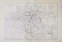  [EAUX et ÉGOUTS de PARIS] Atlas administratif des Eaux de la Ville de Paris. Service des Eaux et des Égouts. Plan d'ensemble de l'Atlas administratif des Eaux de la Ville de Paris. 1883.