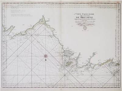  [CÔTES d'ARMOR/BRÉHAT] 2.me Carte particulière des costes de Bretagne, depuis le Cap de Fréhel, jusques à Perros, & l'isle Tomé.