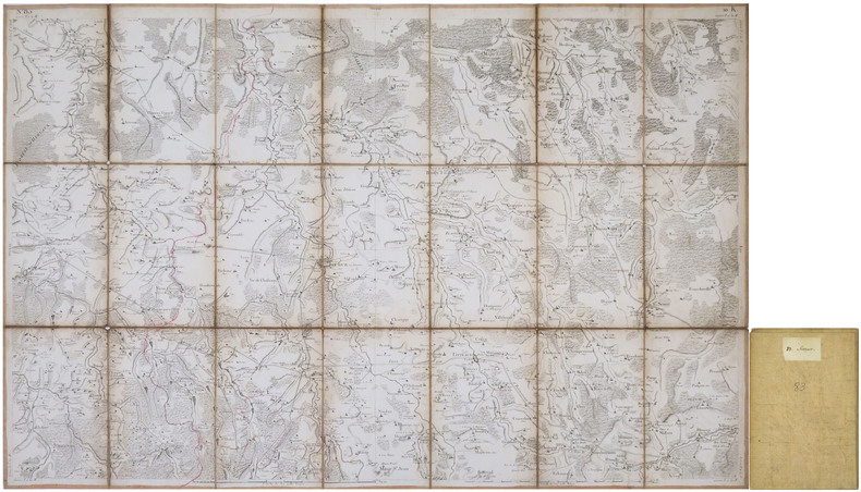  [SEMUR-en-AUXOIS] Carte de Cassini. Feuille n°83/10.K. Semur.. CASSINI de THURY (César-François).