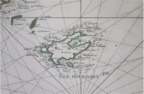  [FINISTÈRE/OUESSANT] 4.me Carte particulière des costes de Bretagne depuis l'anse de Goulven jusqu'à l'isle d'Ouessant comme elles parois.nt à basse ...