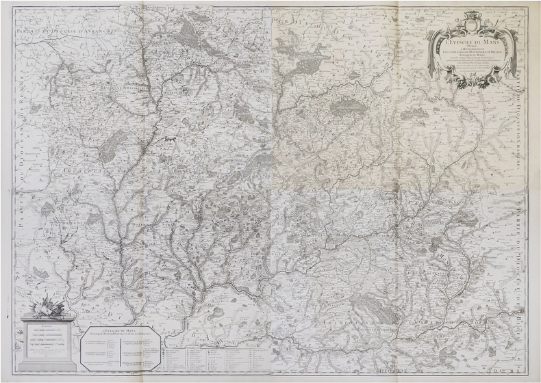  [MAINE] L'Évesché du Mans.. JAILLOT (Alexis-Hubert).