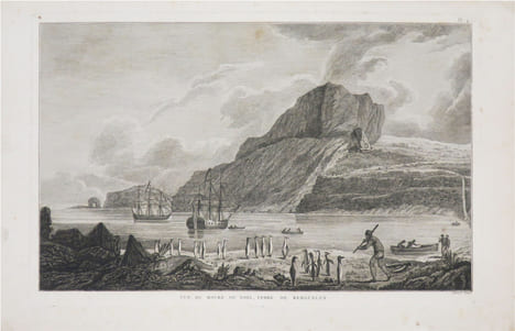  [ÎLES KERGUELEN] Vue du Havre de Noël, Terre de Kerguelen.. COOK (James).