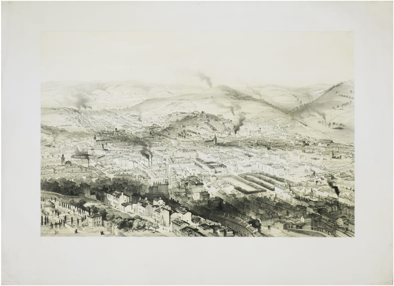  [SAINT-&Eacute;TIENNE] [S.t &Eacute;tienne. Vue prise au-dessus de S.t Claude].. GUESDON (Alfred).