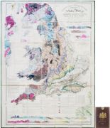  [GÉOLOGIE] Geological & mineralogical map of England and Wales, with parts of Scotland, Ireland & France, showing also the inland navigation by means of rivers & canals, with their elevation in feet above the sea, the rail roads & principal roads. par KNIPE (James Alexander). - Image 1