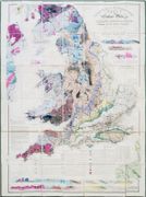  [GÉOLOGIE] Geological & mineralogical map of England and Wales, with parts of Scotland, Ireland & France, showing also the inland navigation by means of rivers & canals, with their elevation in feet above the sea, the rail roads & principal roads. par KNIPE (James Alexander). - Image 2