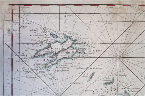  [FINISTÈRE/BREST] 5.e Carte particulière des costes de Bretagne contenant les environs de la rade de Brest.. NEPTUNE FRANÇOIS.