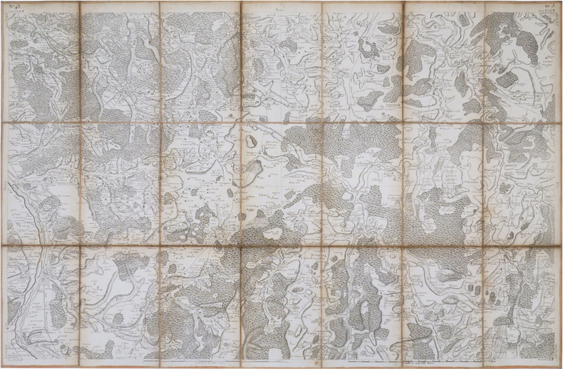  [COSNE-sur-LOIRE] Carte de Cassini. Feuille n°48/10.J. Cosne.. CASSINI de THURY (César-François).