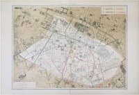  [EAUX et ÉGOUTS de PARIS - 5ème et 6ème arrondissements] Atlas administratif des Eaux de la Ville de Paris. Service des Eaux et des Égouts. 5.e arrond.t du Panthéon - 6.e arrond.t du Luxembourg.