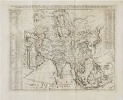  Nouvelle carte de l'Asie, avec des tables alphabétiques pour trouver sans peine les États des principaux princes de cette partie du monde, une table des villes principales et quelques remarques pour l'intelligence de l'histoire d'Asie. par CHÂTELAIN (Henry Abraham) & GUEUDEVILLE (Nicolas).