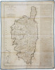  [CORSE] Carte de l'isle de Corse divisée par jurisdictions, extraite de plusieurs cartes nationales.. SANT'ANGELO.