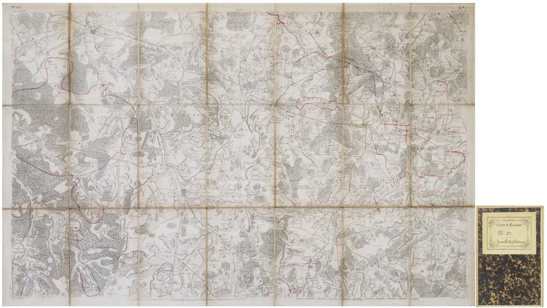  [LANGRES] Carte de Cassini. Feuille n&deg;113/9.L. Langres.. CASSINI de THURY (C&eacute;sar-Fran&ccedil;ois).