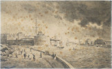  [LE HAVRE [Entrée du port du Havre en 1860].. ASSELINEAU (Léon-Auguste).