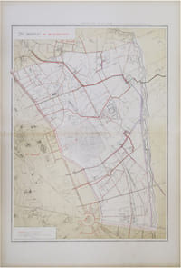 [EAUX et ÉGOUTS de PARIS - 20ème arrondissement] Atlas administratif des Eaux de la Ville de Paris. Service des Eaux et des Égouts. 20.e arrond.t de Ménilmontant.