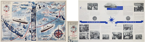 Messageries Maritimes. Ligne de Tahiti, Nouvelle Calédonie, Australie. m.s. “Calédonien” “Tahitien”.. BAILLE (Hervé).