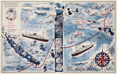 Messageries Maritimes. Ligne de Tahiti, Nouvelle Calédonie, Australie. m.s. “Calédonien” “Tahitien”.