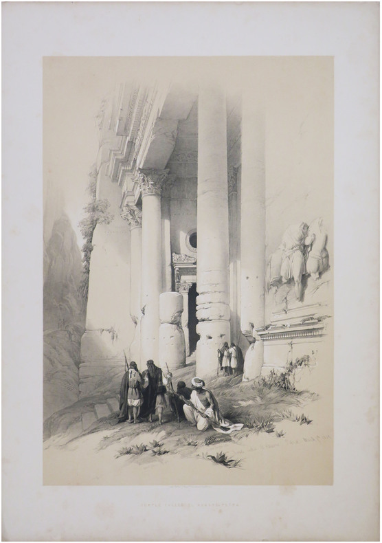  [JORDANIE/PETRA] Temple called El Khasne, Petra.. ROBERTS (David).