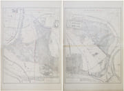  [EAUX et ÉGOUTS de PARIS/BOIS de VINCENNES] Atlas administratif des Eaux de la Ville de Paris. Service des Eaux et des Égouts. Bois de Vincennes. Côté Ouest - Côté Est. par VILLE de PARIS. - Image 1