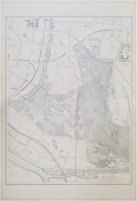  [EAUX et ÉGOUTS de PARIS/BOIS de VINCENNES] Atlas administratif des Eaux de la Ville de Paris. Service des Eaux et des Égouts. Bois de Vincennes. Côté Ouest - Côté Est.